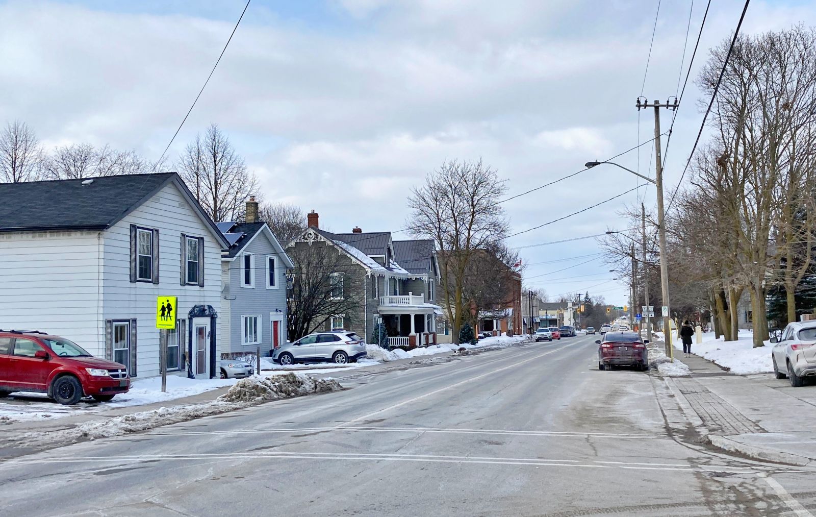 Main Street South looking North Towards Brock Street E in 2021