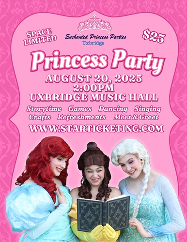 Pink Damask Princess Birthday Party Square Invitation (8.5 x 11 in) - 1