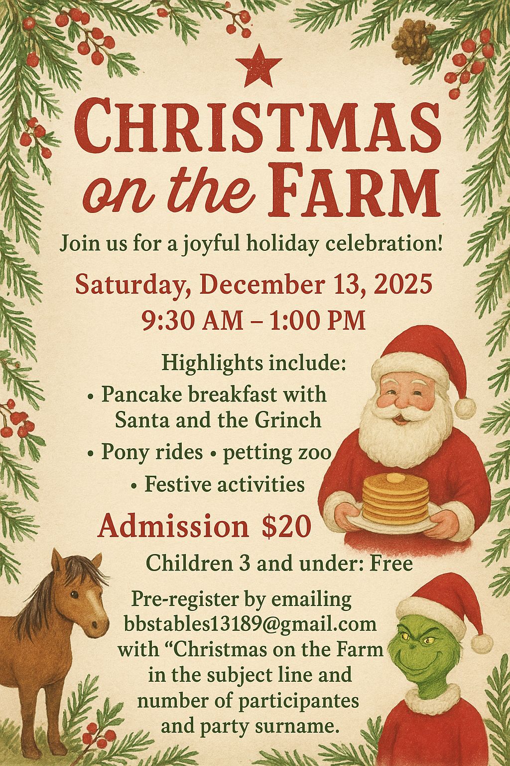 Christmas on the Farm B&B Stables