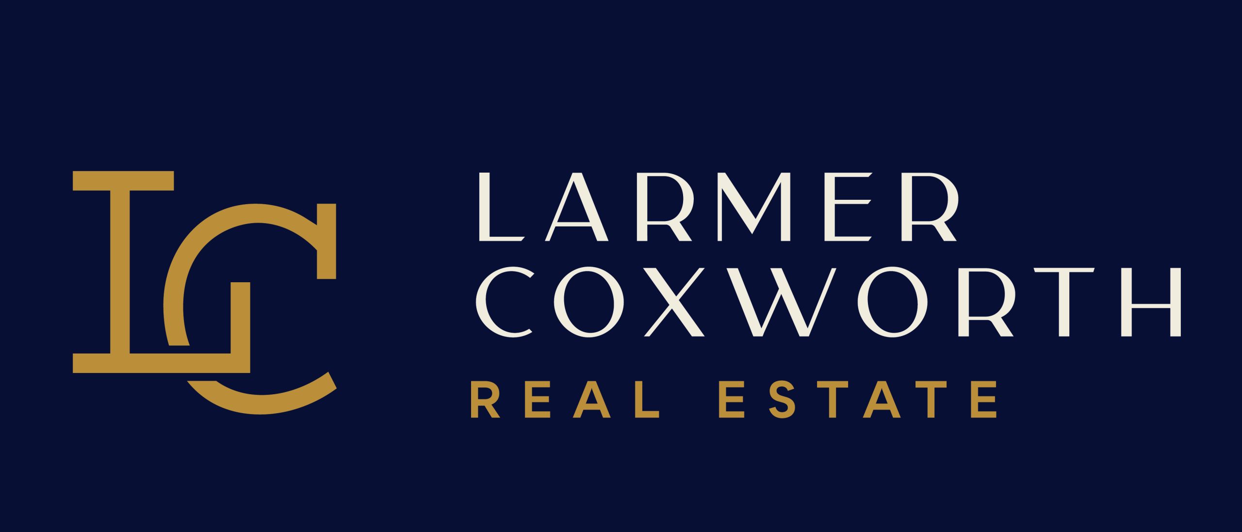 Logo-LarmerCoxworth_Navy - Full Colour