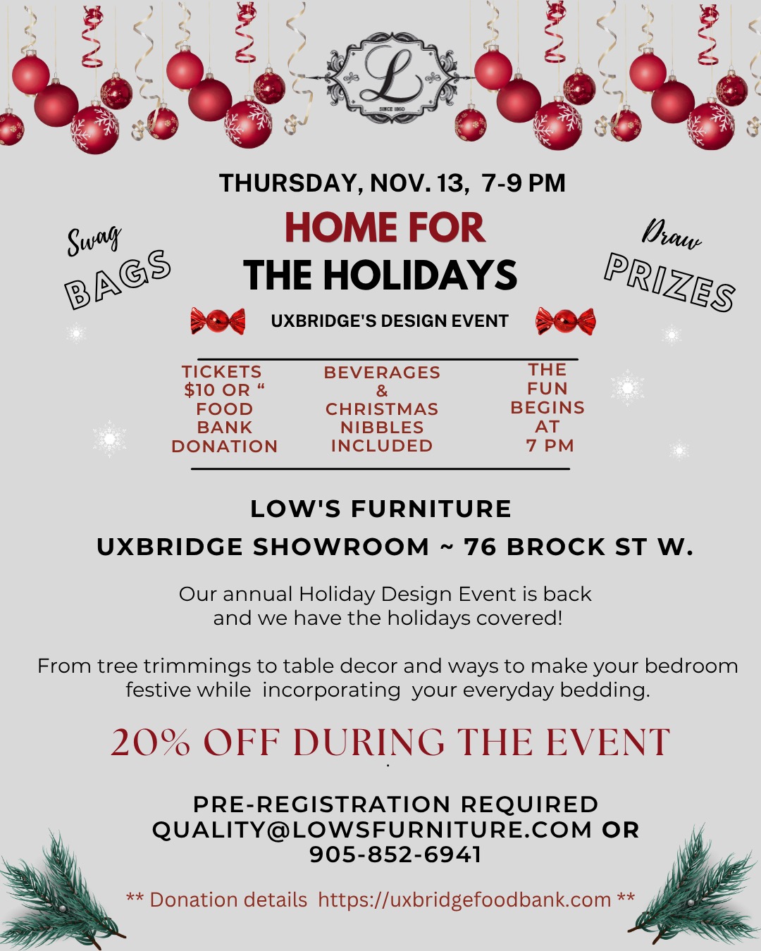 Lows Home for the Holidays