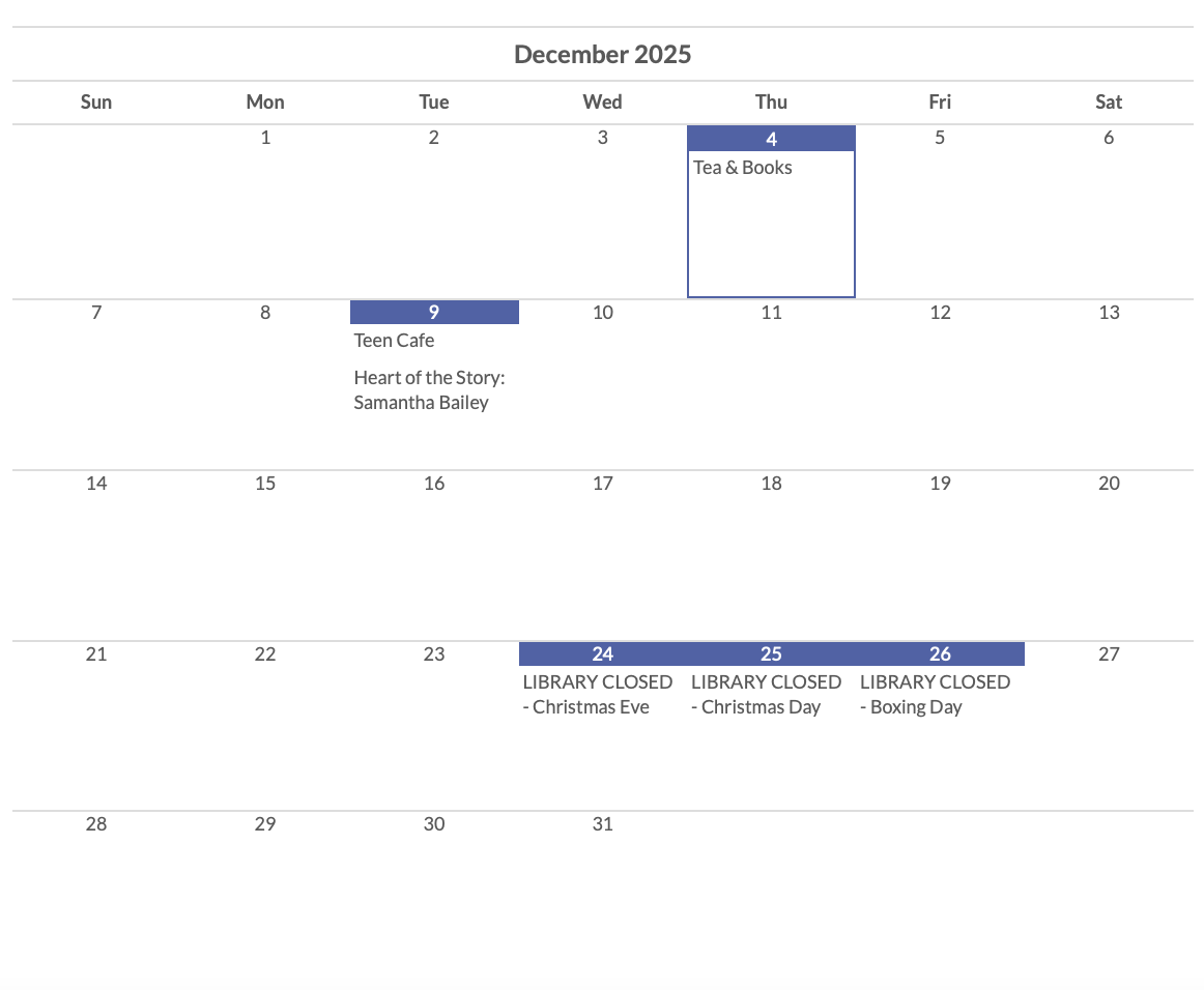 Scugog Library December