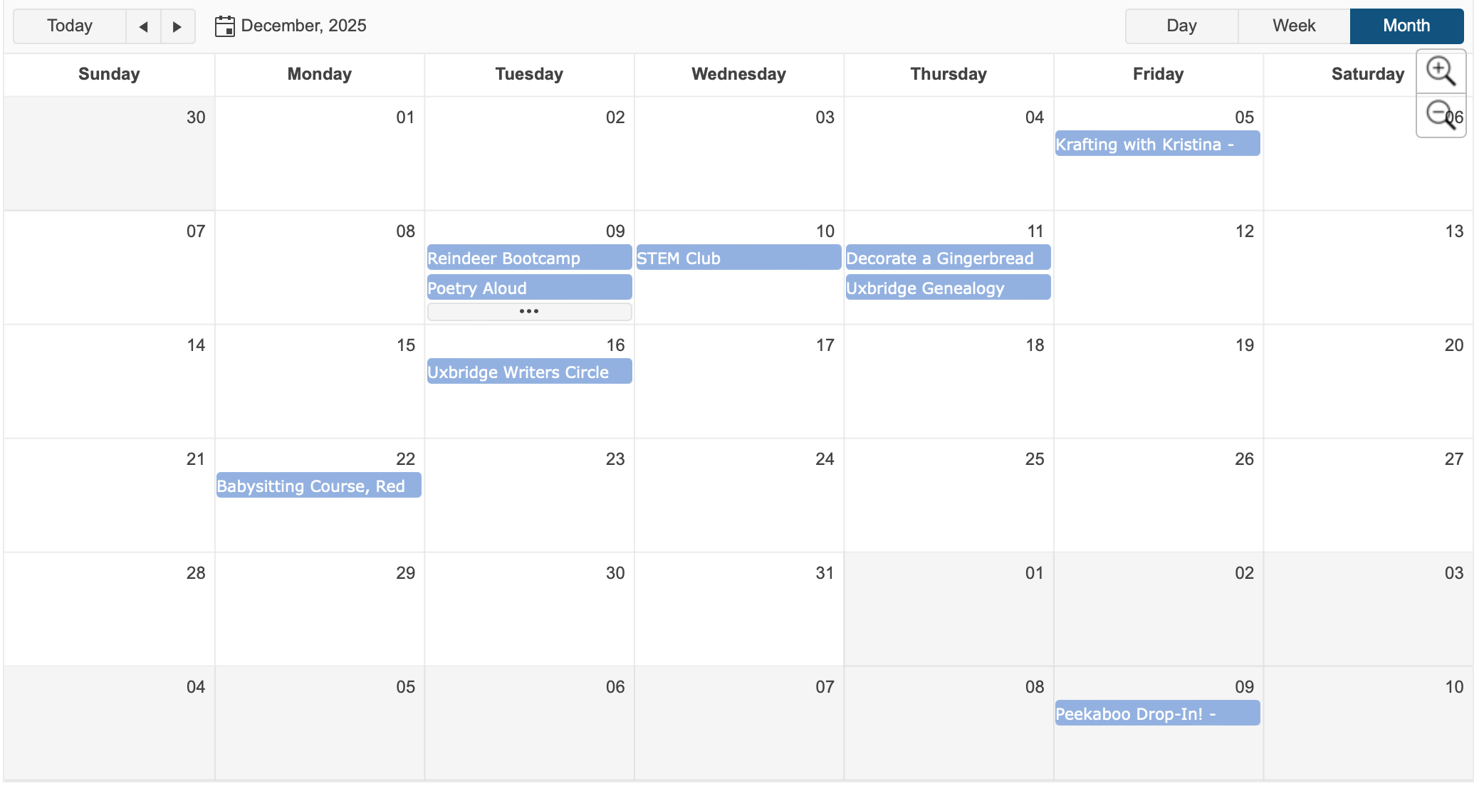 Uxbridge Library December