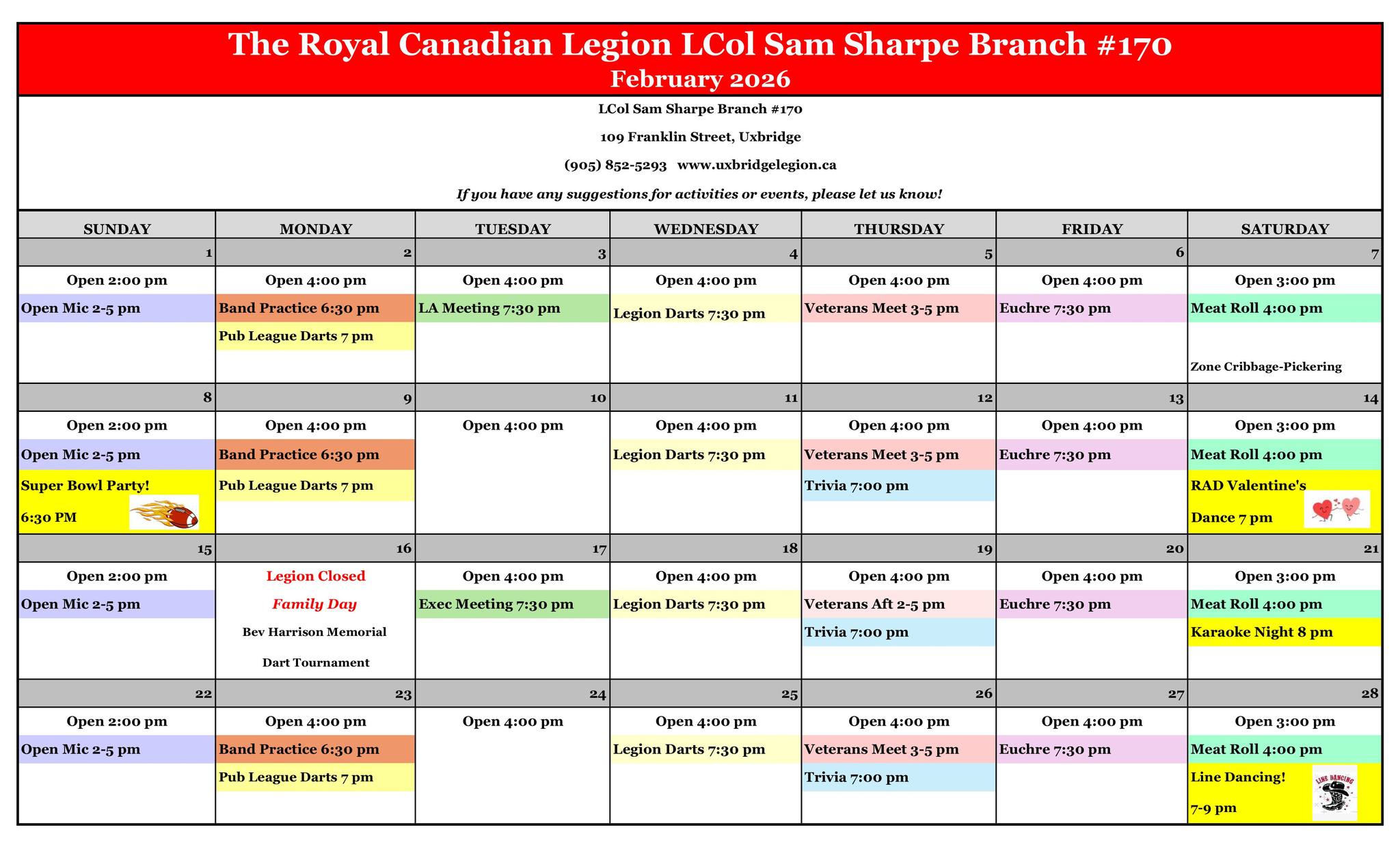 Uxbridge Legion February 2026