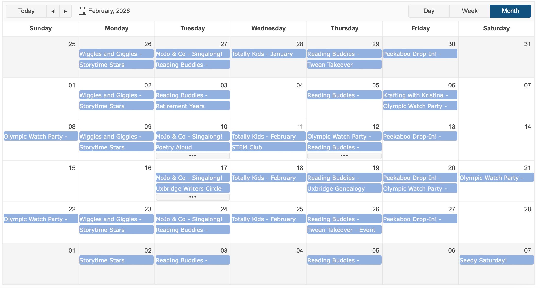 Uxbridge Library February