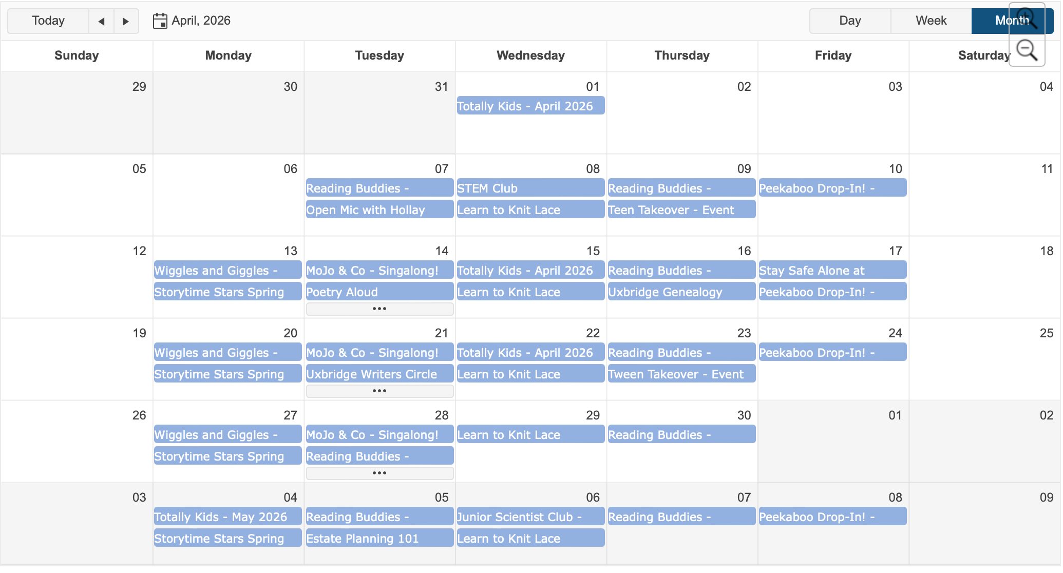 Uxbridge Library April 2026